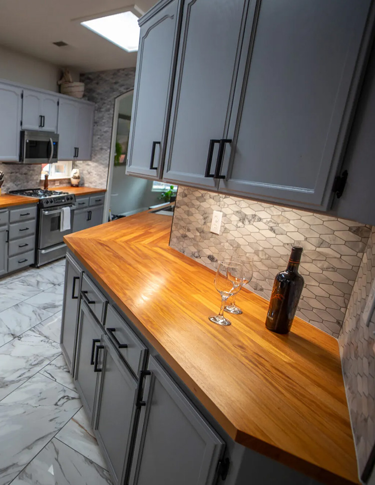 Kitchen Remodel with Wood Countertops