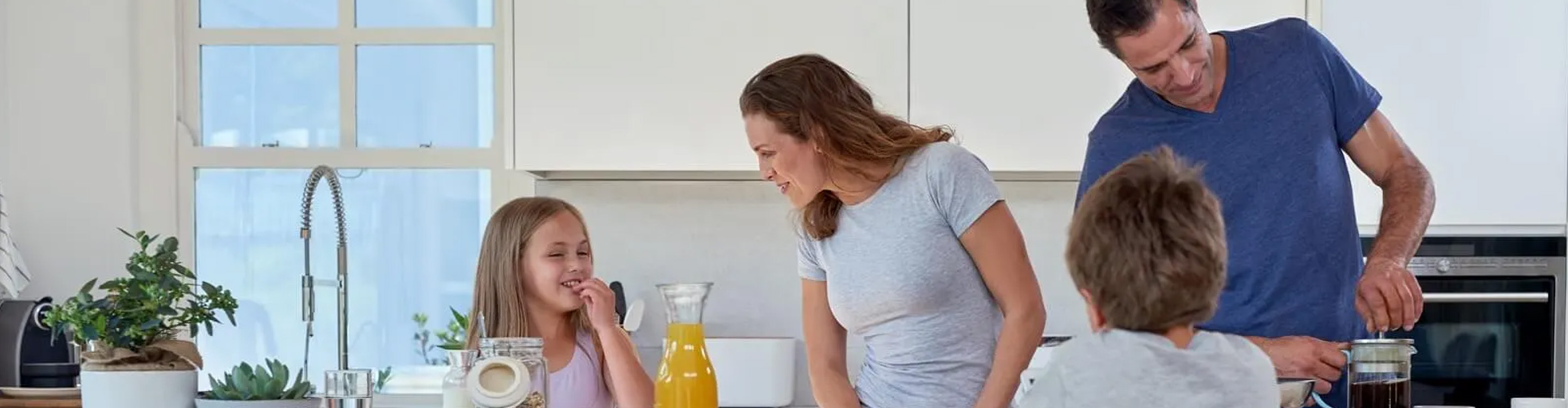 Family in the kitchen