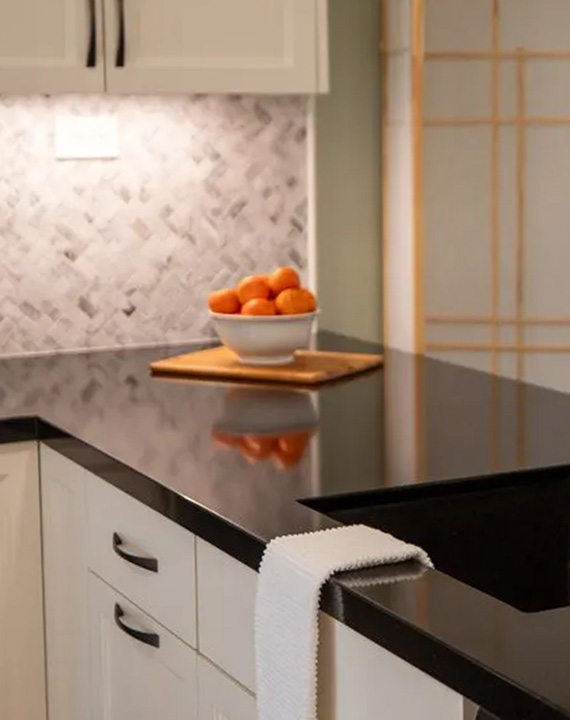 Countertop in kitchen