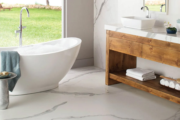 Elegant bathroom with tile